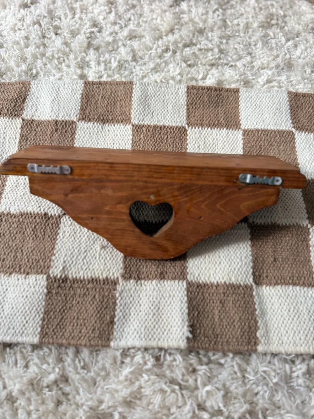 Finished Oak Wood Wall Shelf Country Heart 10’’ Boho Rustic Cottage Farmhouse